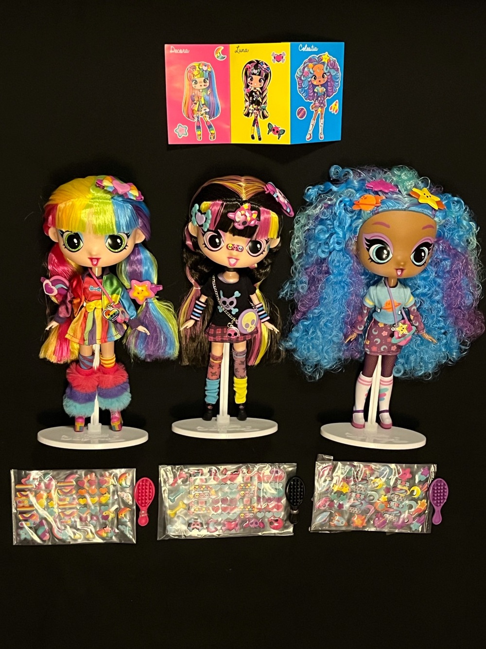 Lot of 3 Decora Girlz dolls